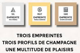 3 empreintes de champagne 